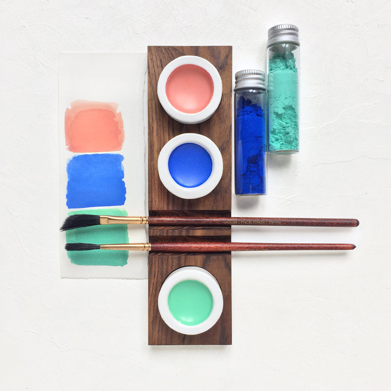 3 Paint Pans + Brush Rest Artist's Tools